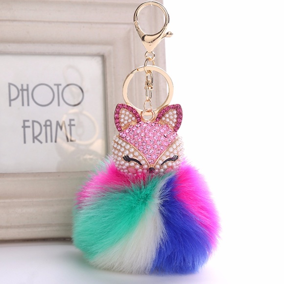 Cute Nation Accessories - NEW Cute Fox Pom Pom Handbag Charm / Keychain 8